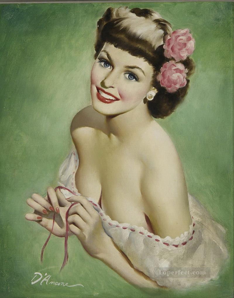 pin up girl nude 003 Oil Paintings